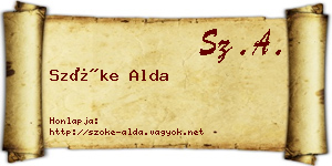 Szőke Alda névjegykártya